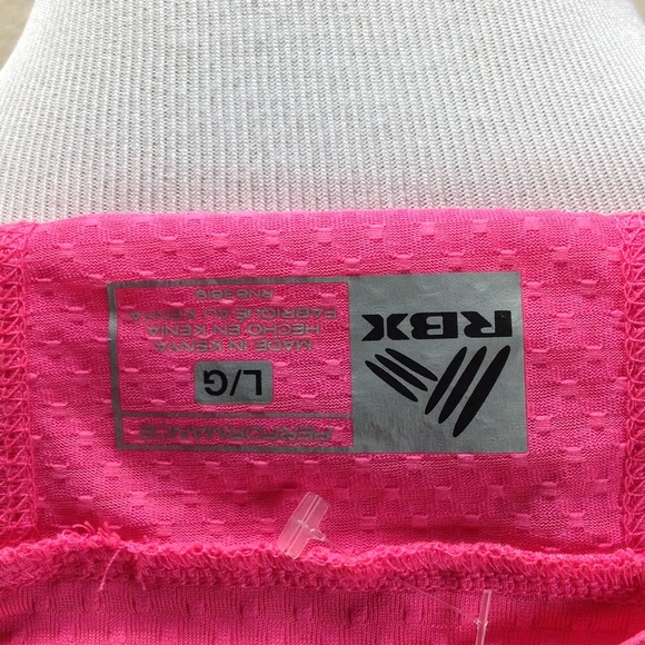 NWOT RBX  Pink & White Striped Short Sleeve Top - Picture 6 of 8